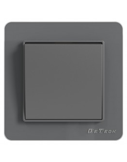 Девиаторен електрически ключ DeTech DE-6008-31, Схема 6, 10А, 250V, За вграждане, IP20, Сив - 75021