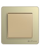 Девиаторен електрически ключ DeTech DE-6008-31, Схема 6, 10А, 250V, За вграждане, IP20, Златист - 75012