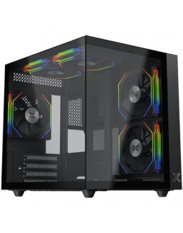 Aqua M Lite (BK, MATX, U3x1 & U2x1, Front & Left