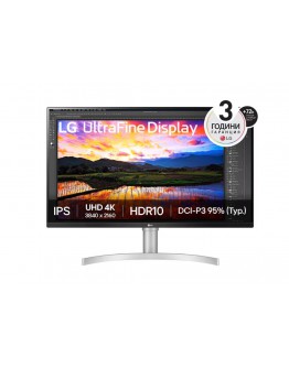 Монитор LG 32UN650K-W, 31.5 UltraFine UHD LED AG, IPS, DCI