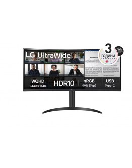 Монитор LG 34WR55QK-B 34 UltraWide AG , Curved 21:9 VA Pan