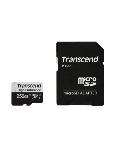 Transcend 256GB micro SD w/ adapter U3, High Endur