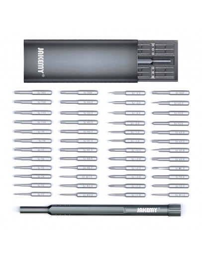 Комплект отвертка и накрайници Jakemy JM-8169, 48 Части, S2, Черен - 17640