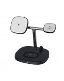 Безжично зарядно устройство WiWu M8, 4в1, Qi, Черен - 17737