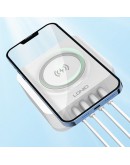 Безжично зарядно устройство LDNIO, 32W, Qi, 1 x Type-C F, 3 x USB F, PD, QC, PPS, Бял - 40294