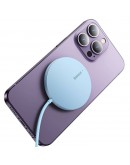 Безжично зарядно устройство Baseus Simple Mini 3, Qi, 15W, Син - 40382