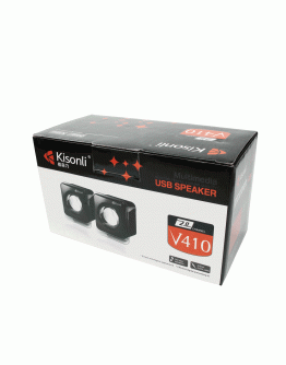 Тонколони Kisonli V410, 3W*2, USB, Черни - 22044