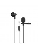 Слушалка за мобилни устройства Yookie YK1180, Mикрофон брошка, Черен - 20556