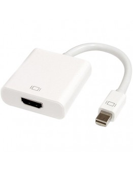 Преходник DeTech Mini DP M - HDMI F, 10см, Бял - 18154