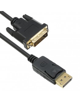 Кабел DeTech DP DVI M/M, 14+1 cooper, 3м, Черен - 18277