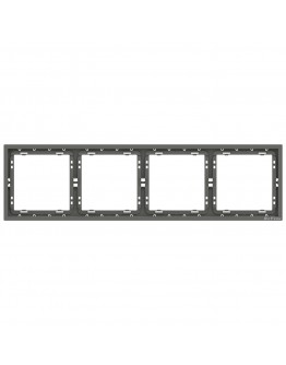Четворна рамка DeTech DE-9227-84, Хоризонтална, Мат, За вграждане, 293x80, Сив - 75147