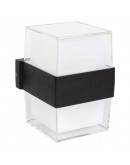 Фасадна лампа аплик DeTech , 2*5W, 4000K, IP44, Черен - 77036