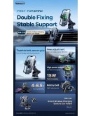 Универсална стойка за телефон Remax RM-C31, Безжично зареждане, Черен - 40533