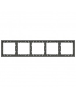Петорна рамка DeTech DE-9227-85, Хоризонтална, Мат, За вграждане, 364x80, Сив - 75148