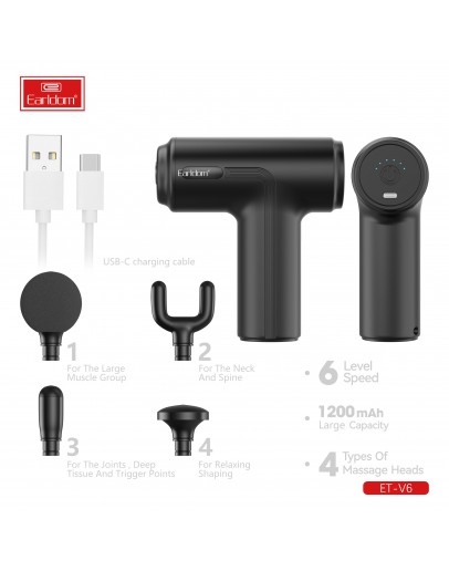 Електрически масажор за тяло Earldom ET-V6, Черен - 40530