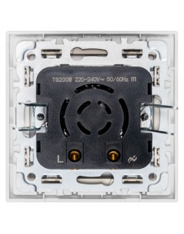 Електрически ключ димер DeTech DE-9227-71, 200W, С рамка, Мат, За вграждане, IP20, Бял - 75114