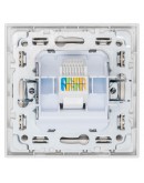 Единична розетка за компютър DeTech DE-9227-61, RJ45, Cat5E, Мат, За вграждане, IP20, Златист - 75126