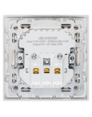 Единичен електрически контакт DeTech DE-9227-80, 1xUSB-А, 1xUSB-C, Шуко, Мат, 16А, 250V, За вграждане, IP20, Златист - 75129