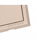 Единичен електрически ключ DeTech DE-9227-01, С рамка, Мат, Схема 1, 10A, 250V, За вграждане, IP20, Златист - 75120