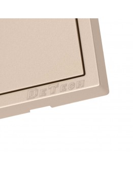 Двоен електрически ключ DeTech DE-9227-02, С рамка, Мат, Схема 5, 10А, 250V, За вграждане, IP20, Златист - 75121