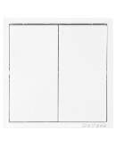 Двоен електрически ключ DeTech DE-9227-02, С рамка, Мат, Схема 5, 10А, 250V, За вграждане, IP20, Бял - 75106