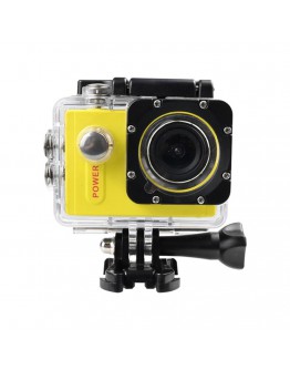 Водоустойчива екшън камера No brand ECM-SJ4000W4B, 12 Mp, Full HD, 140°, Жълт - 91069
