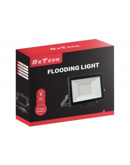 LED прожектор DeTech, 30W, 4000K, IP65, Черен - 77024