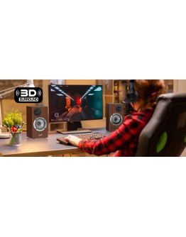Genius тонколони Speakers 2.0 - SP-HF500B - 16W RMS, 3D Surround, Wood