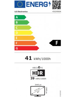 Монитор LG 45GX900A-B, 44.5 UltraGear OLED curved 21:9, 0.