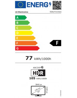 LG 55AU731C0LA, 55 4K UltraHD TV 3840 x 2160, DVB-