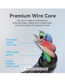 Vention Аудио Кабел Cotton Braided TRRS 3.5mm Male to 3.5mm F - 0.5m - Gold plated, Aluminum alloy - BHCBD