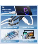 Vention Кабел USB 2.0 A Male to C Male 1.0M Black 6A Fast Charge - CTOBF