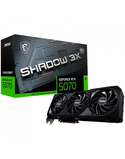 MSI Video Card Nvidia GeForce RTX 5070 12G SHADOW
