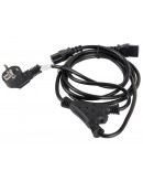Lanberg CEE 7/7 -> 2X IEC 320 C13 power cord 2m VD