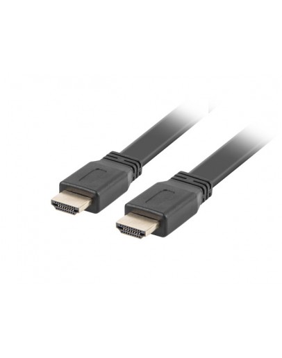 Lanberg HDMI M/M V2.0 cable 5m,  4K flat, black