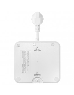 Удължител No brand, 3 гнезда, 250V, 10A, Кабел, 1.8м., 2 x USB-F, 2 x USB-C, С ключ, Бял - 17964