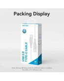 Vention Кабел USB 2.0 Type-C to Type-C - 1M White 3A Fast Charge - TAXWF