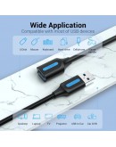 Vention Кабел USB 3.0  Extension AM / AF - 0.5M Black - CBHBD