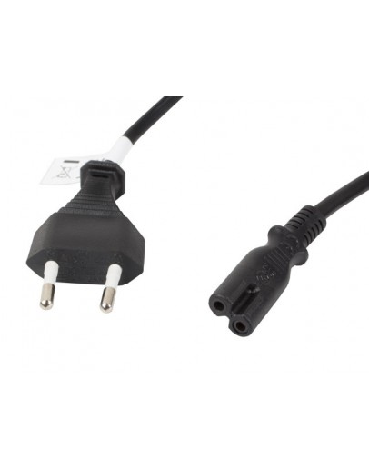 Lanberg CEE 7/16->IEC 320 C7 EURO (RADIO) Power Cord 3m VDE
