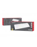 Genesis Mechanical Gaming Keyboard Thor 404 White RGB Backlight Gateron Peach Silent