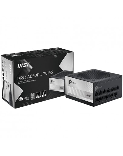 MSI PRO A850PL PCIE5, 850W, 80 Plus Platinum,