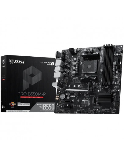MSI PRO B550M-P, M-ATX, Socket AM4, 4 DIMM, Dual