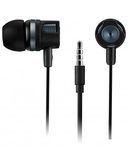Stereo earphones with microphone, 1.2M, dark