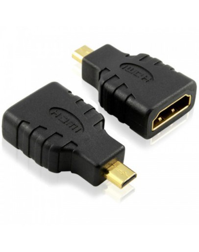 Преходник DeTech HDMI F - Micro Hdmi M, Черен - 17120