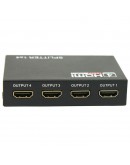 Сплитер от HDMI към 4 HDMI , със захранване, DeTech - 18263