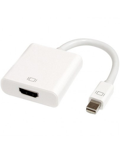 Преходник DeTech Mini DP M - HDMI F, 10см, Бял - 18154