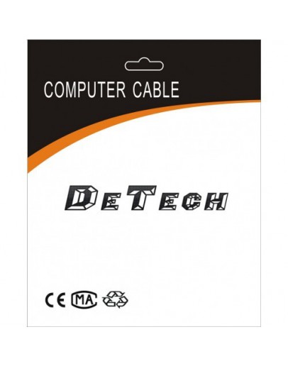 Кабел DeTech HDMI - DVI, 10m, Ферит, Черен, HQ - 18192