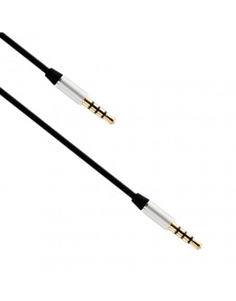 Аудио кабел, Earldom, AUX15, 3.5mm жак, М/М, 1.0м, Черен - 14878