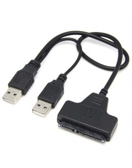 Преходник, No brand, USB 2.0 към SATA, Черен - 18296