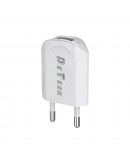 Мрежово зарядно устройство, DeTech, DE-11M, 5V/1A, 220V,1 x USB, С Micro USB кабел, 1.0m, Бял - 14115